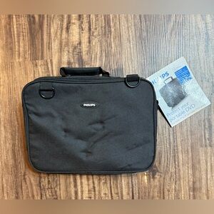 Phillips Portable DVD Bag Case With Carry Straps NWT Black